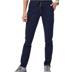 FIGS Yola Skinny Technical Navy Blue Scrub Pants Women's Size XS 11 Pockets